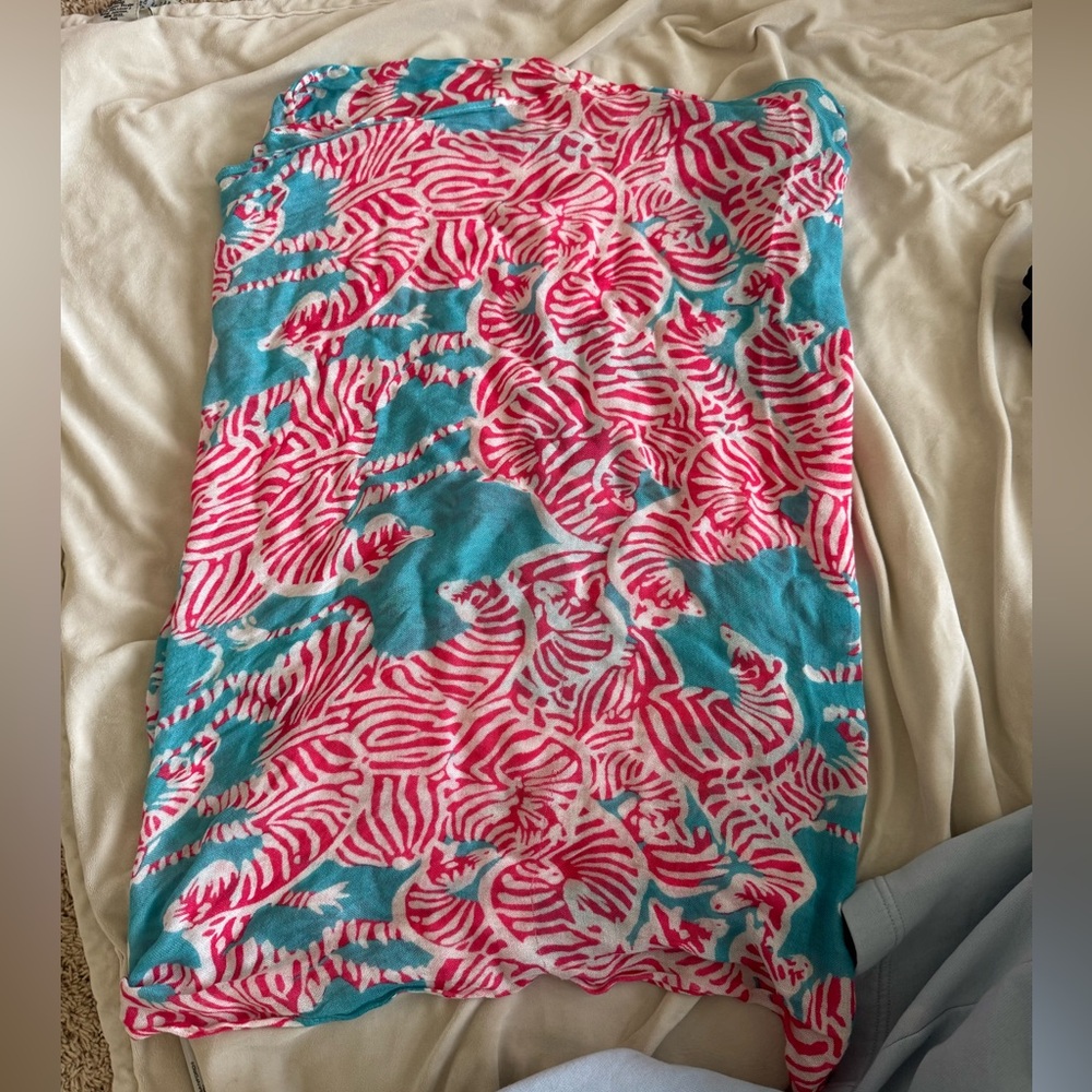 Lilly Pulitzer Pink and Blue infinity Scarf